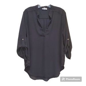 Women’s black V neck blouse size M by Misia